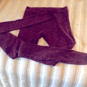 Maroon free people sweater leggings size S